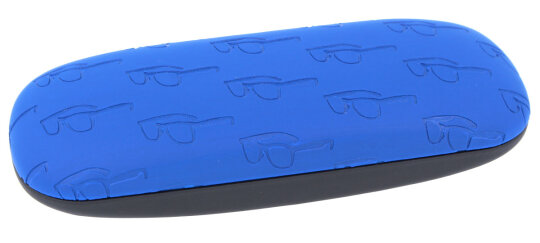 Stylisches Hartschalen-Brillenetui "Adria" mit Prägung - Brille in Blau
