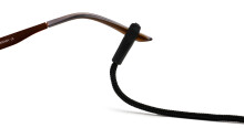 Brillenband 73 cm mit Silikonende - schwarz - klein 3 mm oder 5 mm Aufnahme