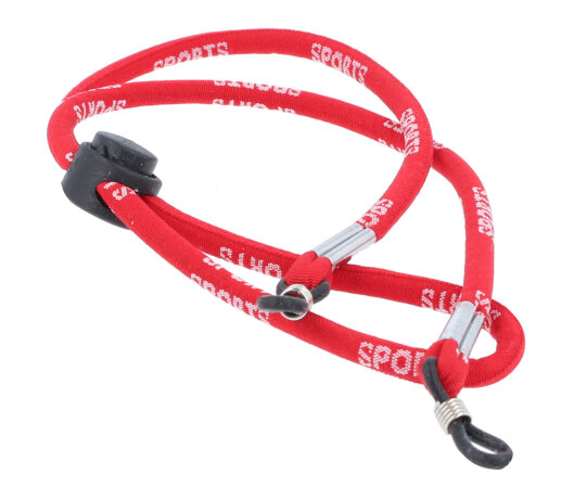 Sportband / Brillenband / Brillenkordel mit Stopper in Rot
