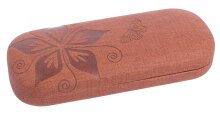 schönes Brillenetui mit geprägtem Blumendesign...