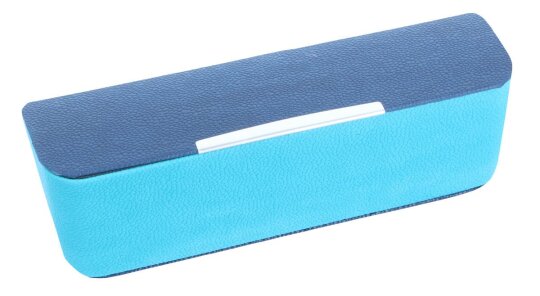 Dreiecksetui Catania im Kunstleder-Design mit Magnetverschluss in blau - türkis