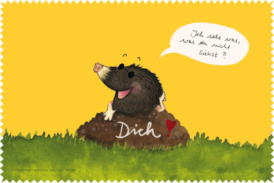 Microfasertuch/ Laptoptuch von Rannenberg & Friends "Maulwurf"