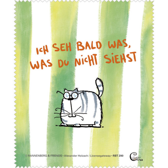 Microfasertuch / Brillenputztuch von Rannenberg & Friends "Catzz - Ich seh was"