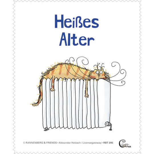 Microfasertuch / Brillenputztuch von Rannenberg & Friends "Catzz - Heißes Alter"