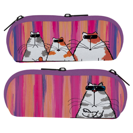 Schönes Brillenetui  von Rannenberg & Friends " CATZZ - Ich bin bereit"