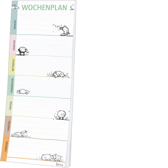 Praktisches Rannenberg & Friends Kühlschrank-Blöckchen "Selma - Wochenplaner"