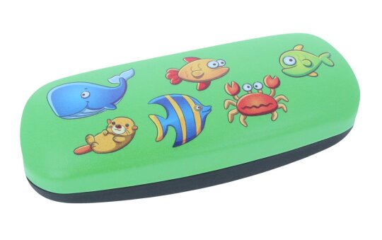 niedliches Brillenetui SPLASH für Kinder in grün