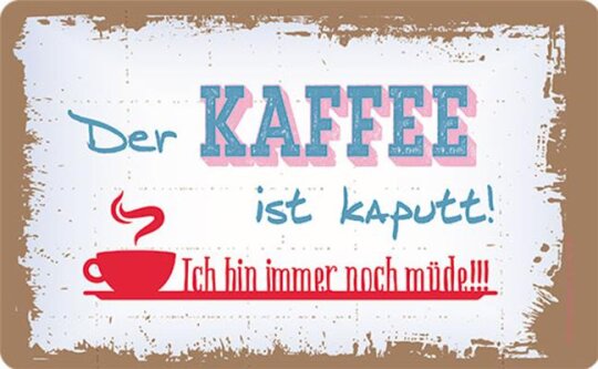 Robustes Schneidebrettchen / Frühstücksbrettchen Rannenberg & Friends "Kaffee ist kaputt"