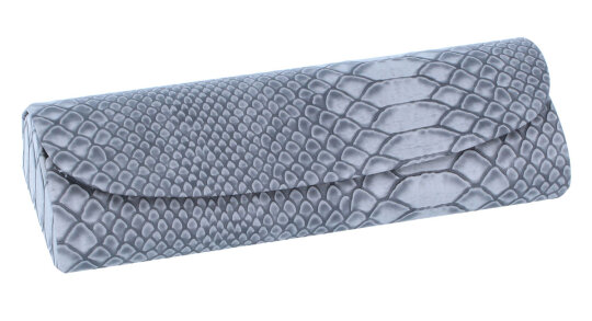 Hübsches Brillenetui "TOULOUSE" mit Prägung in Grau