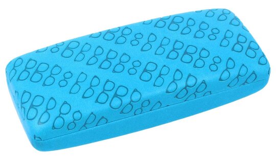 schönes Brillenetui MAURITIUS JOY - KOLLECTION mit Prägung in blau