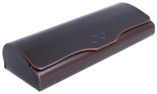 elegantes Halb-Hartes-Brillenetui MURCIA mit Magnetverschluss in Braun