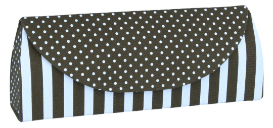 Streif - Gepunktes - Dreieck-Brillenetui "Alba" in Olivgrün
