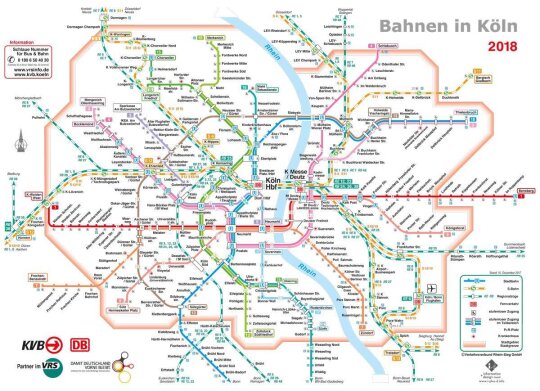 "Bahnnetz in Köln" - Hochwertiges Microfasertuch mit Motivdruck