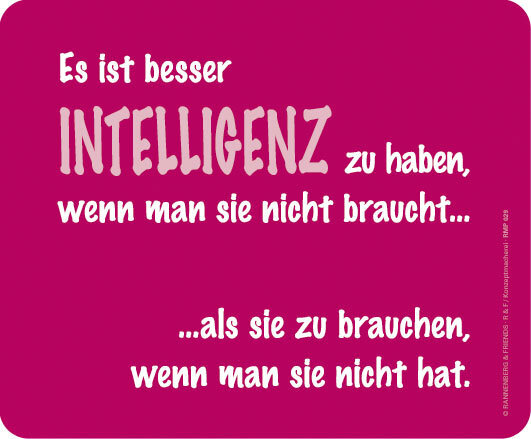 RANNENBERG & FRIENDS Mousepad mit niedlichem Motiv "INTELLIGENZ"
