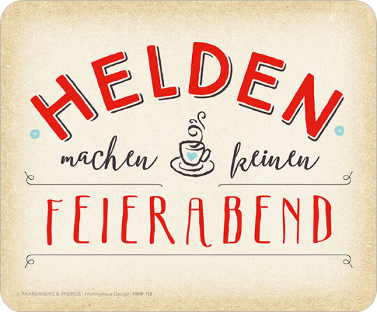 RANNENBERG & FRIENDS Mousepad mit frechem Motiv "HELDEN"