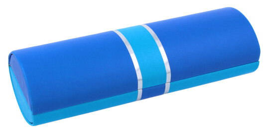 ovales Hartschalen / Klappetui in zwei Farben "EMPIRE" in  blau - hellblau