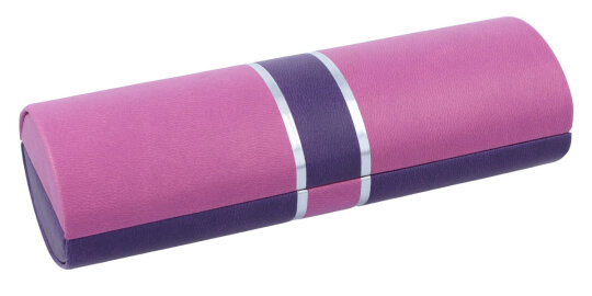 ovales Hartschalen / Klappetui in zwei Farben "EMPIRE" in Lila - Pink