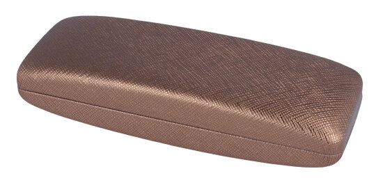 Hartschalentui Bali in Braun aus Kunstleder mit einem stabilen Metallscharnier