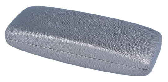 Hartschalenetui Bali in Gun aus Kunstleder mit einem stabilen Metallscharnier