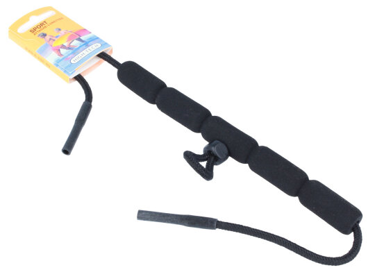 Schwimmband / Brillenband schwimmfähig in schwarz mit Silikon und Tube Endstück