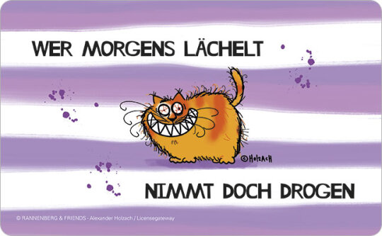 Robustes Schneide-/ Frühstücksbrettchen Rannenberg & Friends Wer morgens lächelt