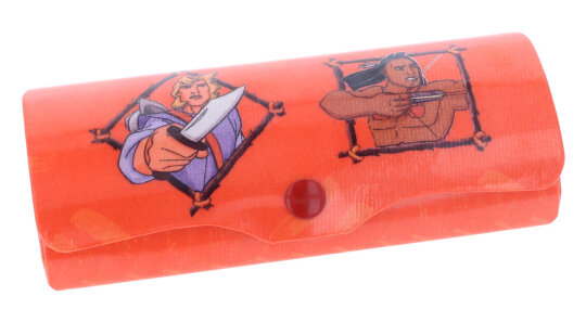 Kleines hübsches Brillenetui " Pocahontas 3 " für Kinder in Orange