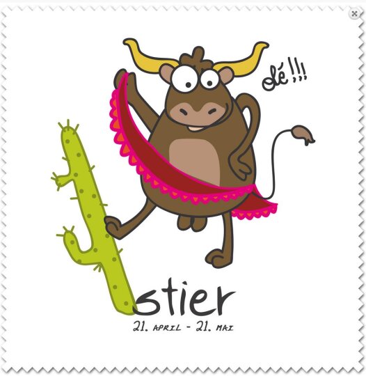 Sternzeichen Microfasertuch "Stier" von La Kelnet