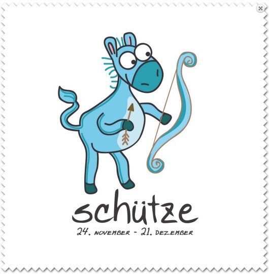 Sternzeichen Microfasertuch "Schütze" von La Kelnet