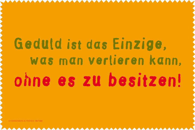 Rannenberg Laptoptuch 'Irgendwas Ist Immer' - Mikrofaser Reinigungstuch