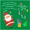 Microfasertuch "Weihnachtsmann mit Geschenken" von La Kelnet