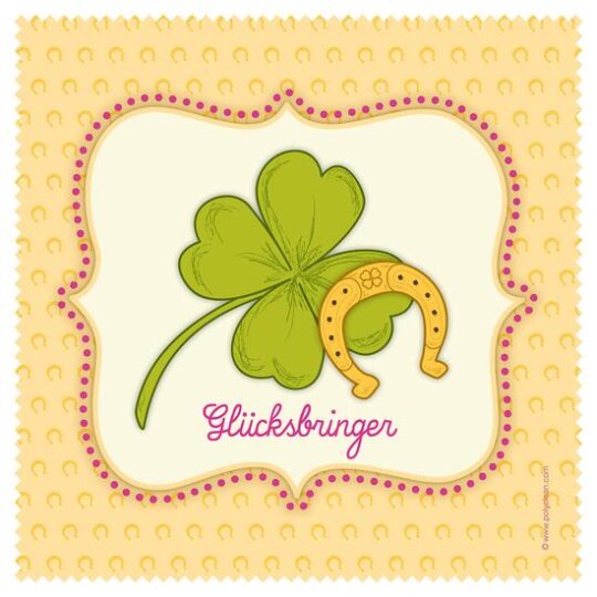 Polyclean Microfasertuch mit Motiv  "Glücksbringer"