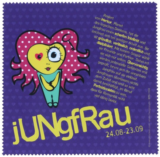 Polyclean Microfasertuch mit Motiv  "JUNGFRAU"