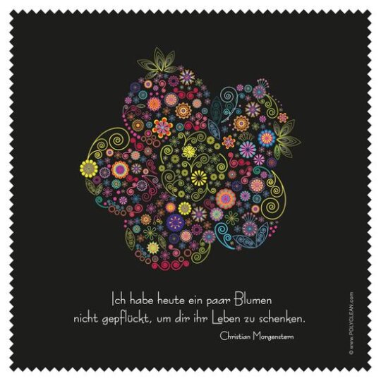 Polyclean Microfasertuch mit Motiv  "Blüte"