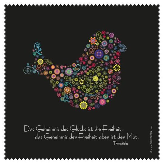 Polyclean Microfasertuch mit Motiv  "Vogel"