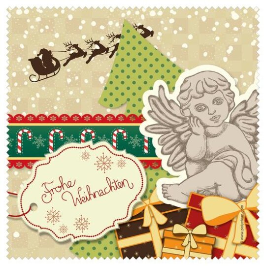 Polyclean Microfasertuch mit Motiv  Weihnachten  "PUTTE"