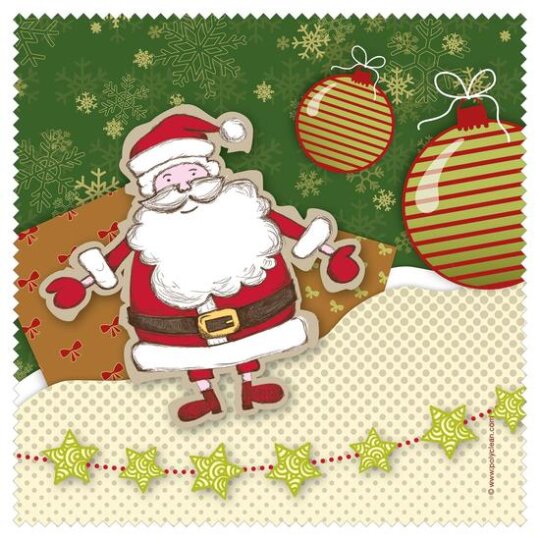 Polyclean Microfasertuch mit Motiv  Weihnachten  "WEIHNACHTSMANN"