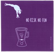 Polyclean Microfasertuch mit Motiv  "No Risk"