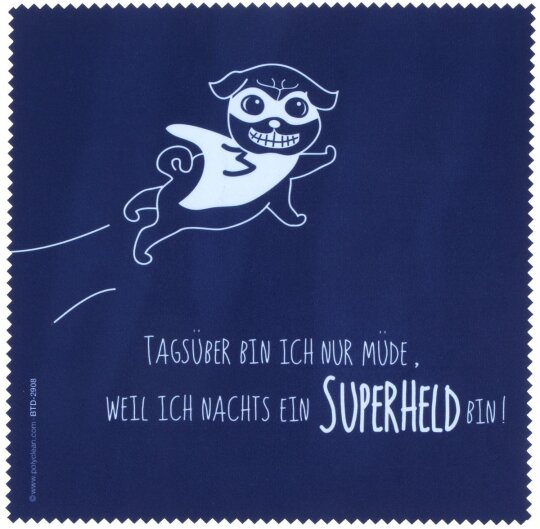 Polyclean Microfasertuch mit Motiv  "Superheld"