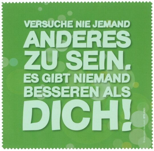 Polyclean Microfasertuch mit Motiv  "Versuche nie"