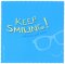 Polyclean Microfasertuch mit Motiv  "Keep smiling"