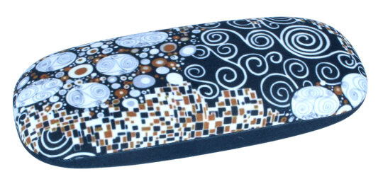 Elegantes Hartschalen-Etui ARTIS VIENNA von Klimt mit passendem Mikrofasertuch.