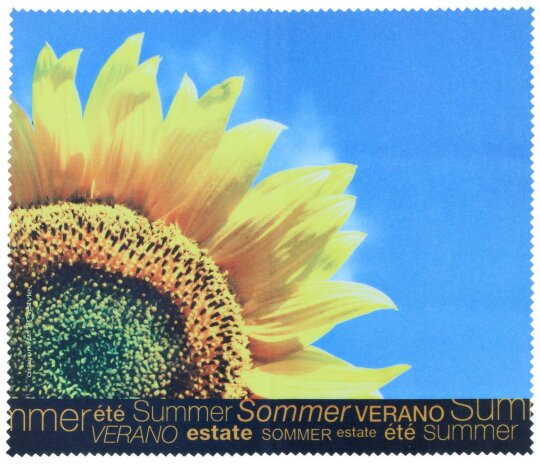 Microfasertuch 4-Jahreszeiten Motiv Sommer Sonnenblume