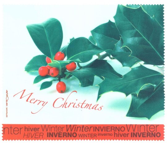 Mikrofasertuch 4-Jahreszeiten  Motiv "Winter Merry Christmas"