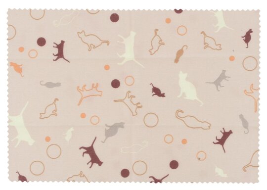Vitrus Microfasertuch - Katzen - beige