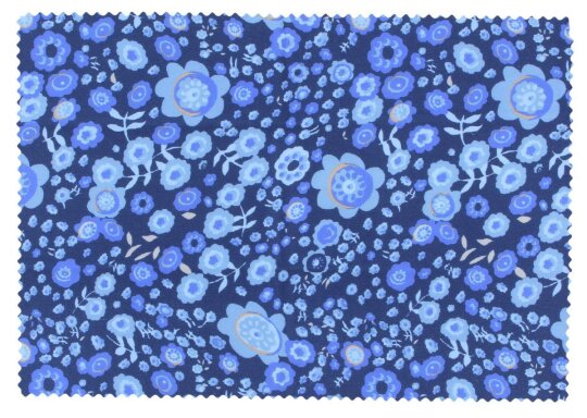 Vitrus Microfasertuch - Blume Blau