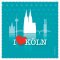 Polyclean Microfasertuch mit Motiv "I LOVE KÖLN"