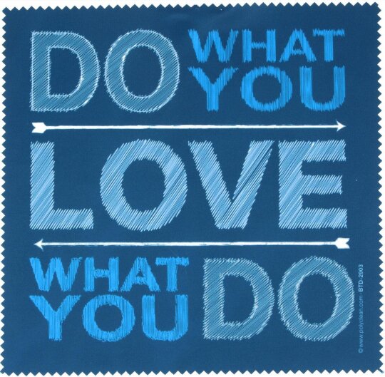 Polyclean Microfasertuch mit Motiv "Do what you love"