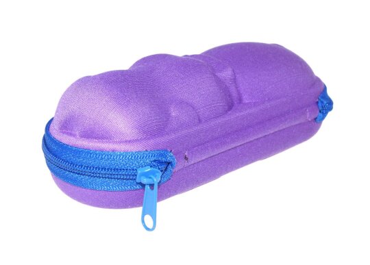 Niedliches Brillenetui REIWI  für Kinder in Nilpferd - Form violett