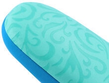 Edles Etui AMBER mit Metallscharnier in Türkis/Blau