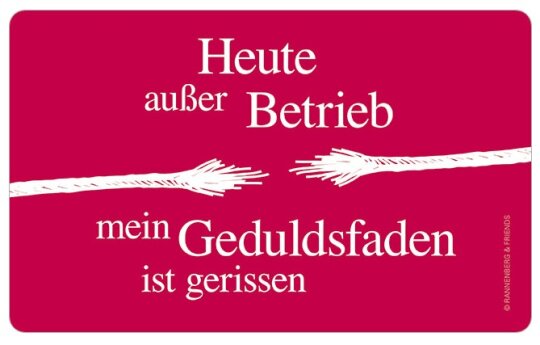 Robustes Schneidebrettchen / Frühstücksbrettchen Rannenberg & Friends "Außer Betrieb"